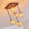 VIRGA Ceiling light rust-coloured, 5-light sources