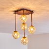 VIRGA Ceiling light rust-coloured, 5-light sources