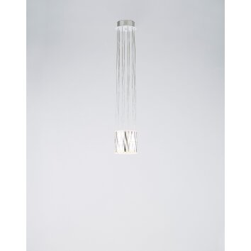 Serien Lighting ZOOM Chandelier LED stainless steel, 1-light source