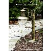 Brilliant Artu outdoor pedestal light gold, brass, black, 1-light source