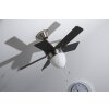 Globo MARVA fan stainless steel, grey, matt nickel, white, 1-light source