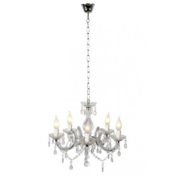 Lucide ARABESQUE chandelier white, 5-light sources