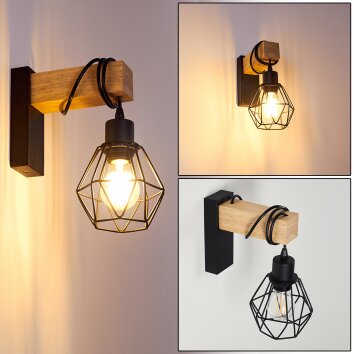 BARBENGO Wall Light brown, black, 1-light source
