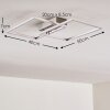 COLOMBERO Ceiling light LED silver, 2-light sources, Remote control