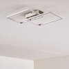 COLOMBERO Ceiling light LED silver, 2-light sources, Remote control