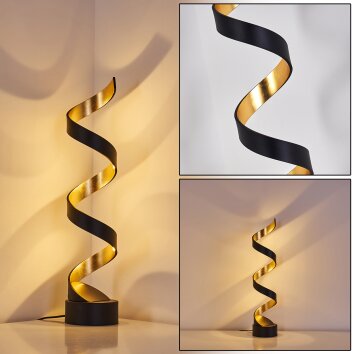 REZAT Table Lamp LED black-gold, 1-light source
