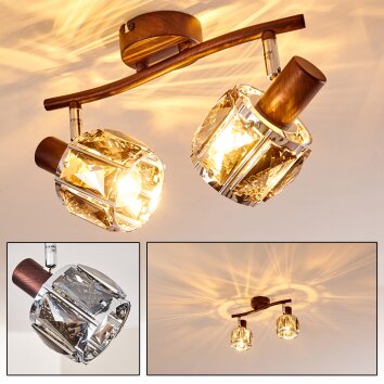 MICUNA Ceiling light bronze, 2-light sources