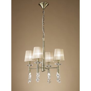 Mantra TIFFANY Pendant Light brown, 4-light sources