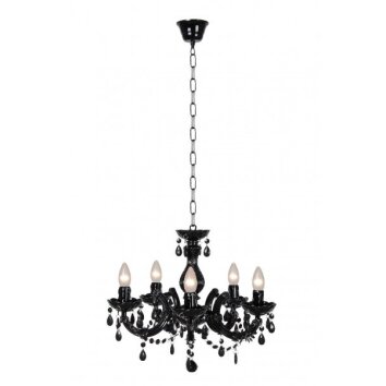Lucide ARABESQUE chandelier black, 5-light sources