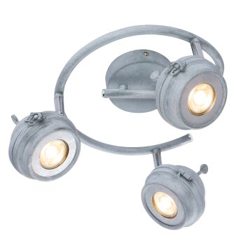 Globo MYCAH Ceiling light LED grey, 3-light sources