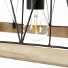 Brilliant NARCY Pendant Light Dark wood, 3-light sources