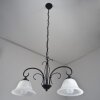 Globo Aries pendant light black, white, 2-light sources