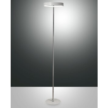 Fabas Luce DOUBLE Floor Lamp LED chrome, white, 1-light source