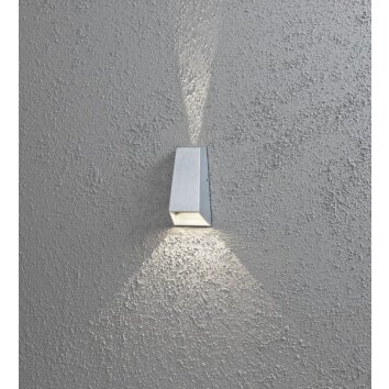 Konstsmide Imola wall light LED grey, 2-light sources