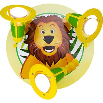 Elobra LÖWE Spotlights yellow, green, 3-light sources