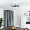 TAMWORTH ceiling fan LED silver, transparent, clear, 1-light source, Remote control