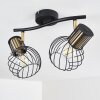 Bacau Ceiling Light black, 2-light sources