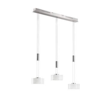 Pendant Light Fischer & Honsel premium Lavin LED glass, 3-light sources