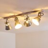 Berkeley Ceiling Light Light wood, galvanized, 4-light sources