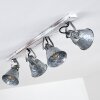 Berkeley Ceiling Light Light wood, galvanized, 4-light sources