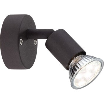 Globo wall light LED rust-coloured, 1-light source