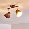 Safari Ceiling Light rust-coloured, 2-light sources