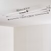 CEVA Ceiling light LED silver, 2-light sources, Remote control