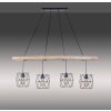 Leuchten-Direkt EDGAR Pendant Light Light wood, black, 4-light sources