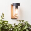 Brilliant CABAR Wall Light Dark wood, black, 1-light source