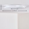 HADERUP Ceiling light LED chrome, white, 1-light source, Remote control, Colour changer