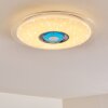 HADERUP Ceiling light LED chrome, white, 1-light source, Remote control, Colour changer