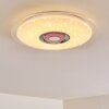 HADERUP Ceiling light LED chrome, white, 1-light source, Remote control, Colour changer