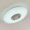 HADERUP Ceiling light LED chrome, white, 1-light source, Remote control, Colour changer