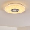 HADERUP Ceiling light LED chrome, white, 1-light source, Remote control, Colour changer