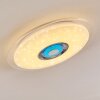 HADERUP Ceiling light LED chrome, white, 1-light source, Remote control, Colour changer