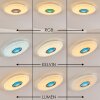HADERUP Ceiling light LED chrome, white, 1-light source, Remote control, Colour changer