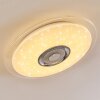 HADERUP Ceiling light LED chrome, white, 1-light source, Remote control, Colour changer