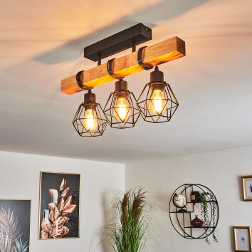 BARBENGO Ceiling Light black, 3-light sources