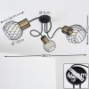 Bacau Ceiling Light black, 3-light sources