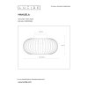Lucide MANUELA Ceiling light black, 1-light source