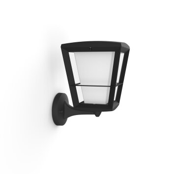 Philips HUE AMBIANCE WHITE & COLOR ECONIC Wall Light LED black, 1-light source, Colour changer