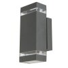 Lutec FOCUS outdoor wall light anthracite, 2-light sources