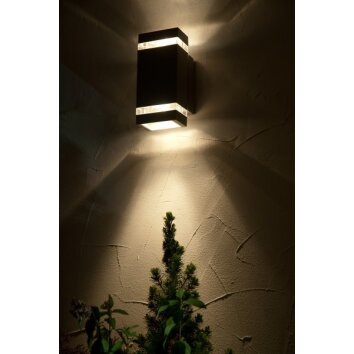 Lutec FOCUS outdoor wall light anthracite, 2-light sources