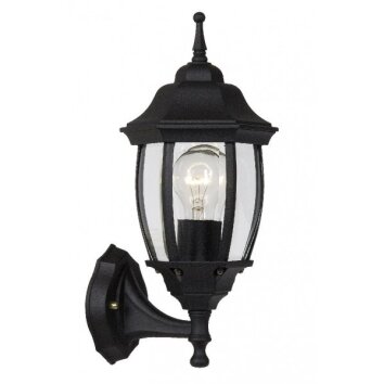 Lucide outdoor wall light black, 1-light source