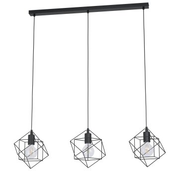 Eglo STRAITON Pendant Light black, 3-light sources