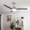 SANFORD ceiling fan silver, 1-light source, Remote control