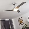 SANFORD ceiling fan silver, 1-light source, Remote control
