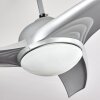 SANFORD ceiling fan silver, 1-light source, Remote control