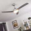SANFORD ceiling fan silver, 1-light source, Remote control