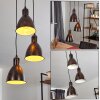 TIMOLA Pendant Light rust-coloured, black, 3-light sources